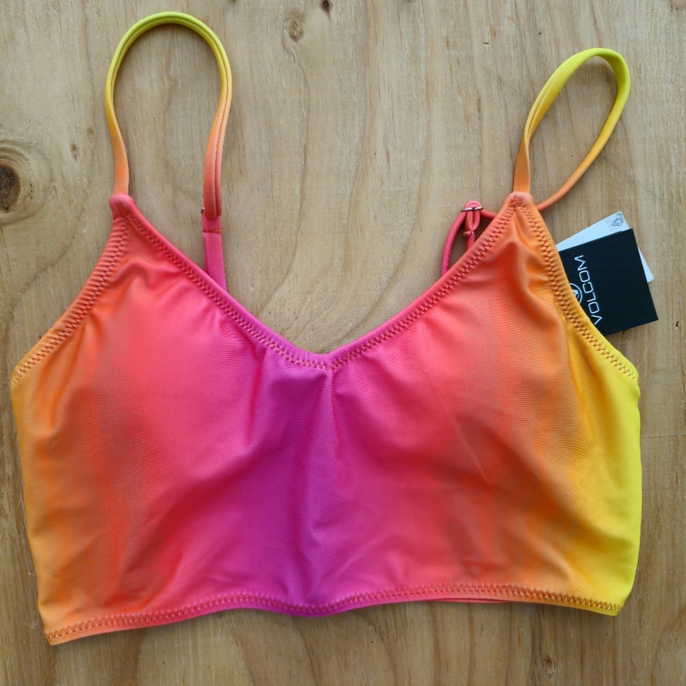 Volcom I Dip U Dip Crop Swim Top Women's Size XS